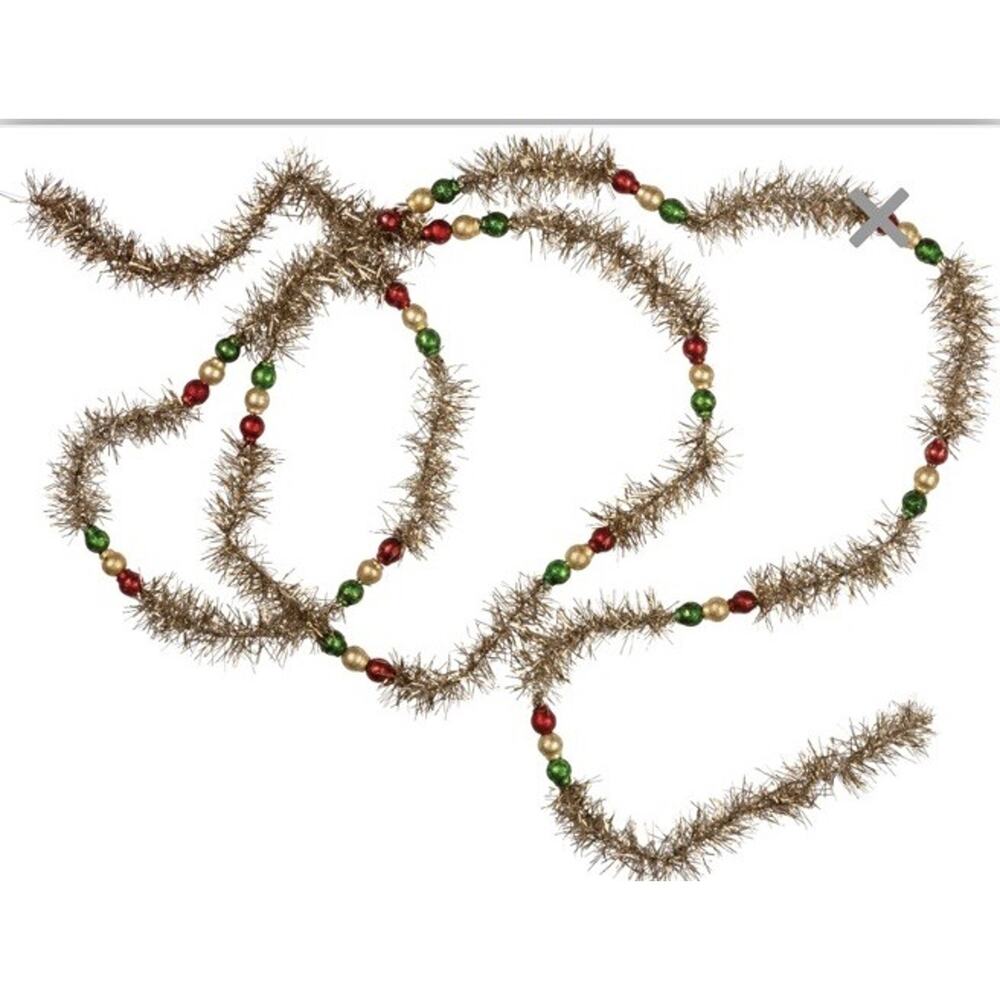 Christmas Glass Beads Tinsel Garland - Vintage Style - Primitives by Kathy